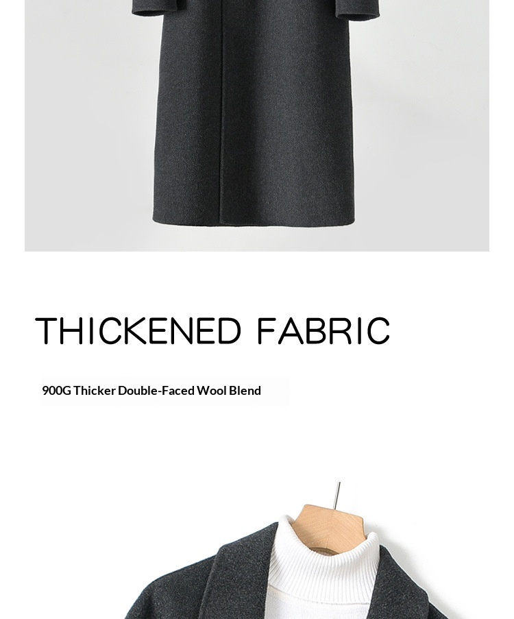 boy Boy Boy Autumn Winter Double-Sided Sheep Wool Men Long Over-the-Knee Double-Breasted Loose Korean Style Woolen Trench Coat_voghion.com