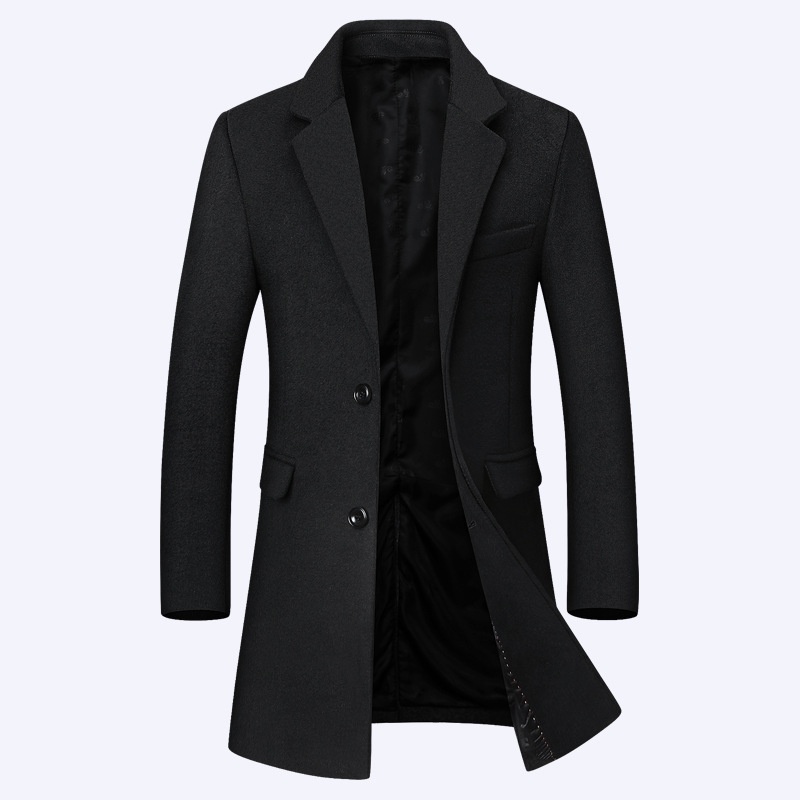boy Boy Boy Wool Suit Korean Style Slim Fit Autumn Winter Middle-aged Woolen Coat Men's Jacket_voghion.com