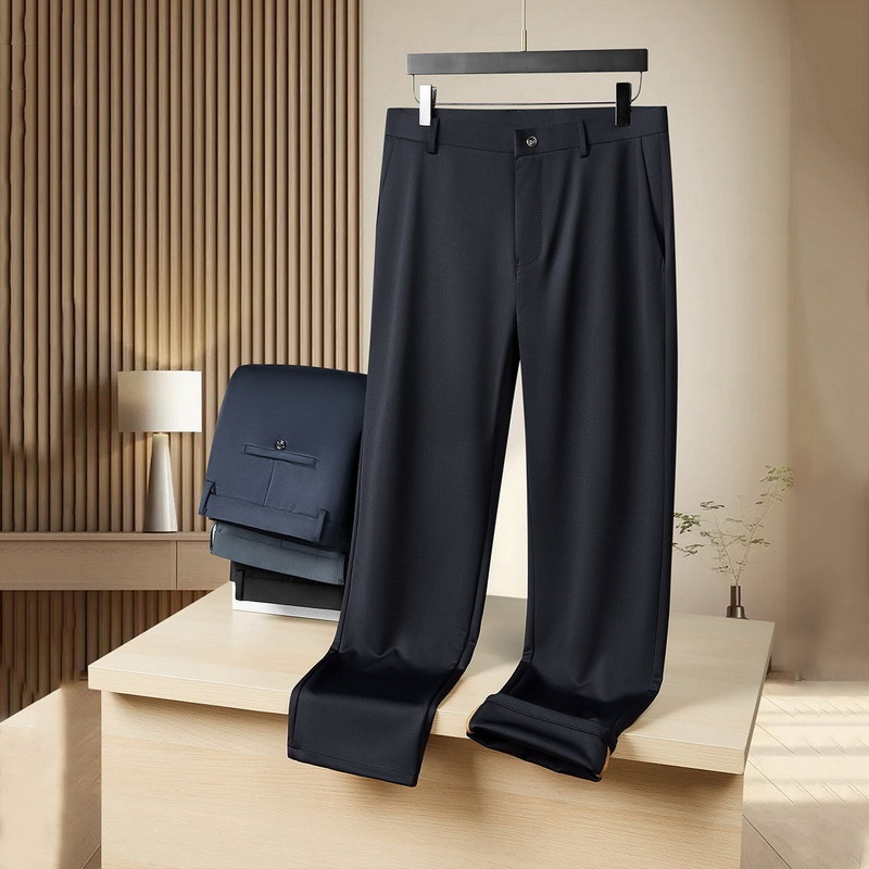 BOY BOY 2025 Autumn Winter Men's Fashion Casual Loose Thick Business Plus Size Stretch Trousers_voghion.com