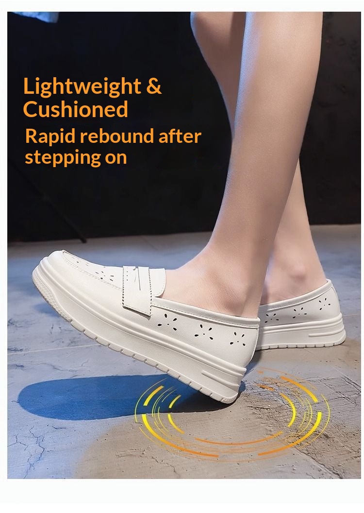 ShoeGlobe 2025 Spring And Autumn Nurse For Women, Hollow Soft Sole, Breathable, Non-Slip, New Style Perforated Medical Single_voghion.com