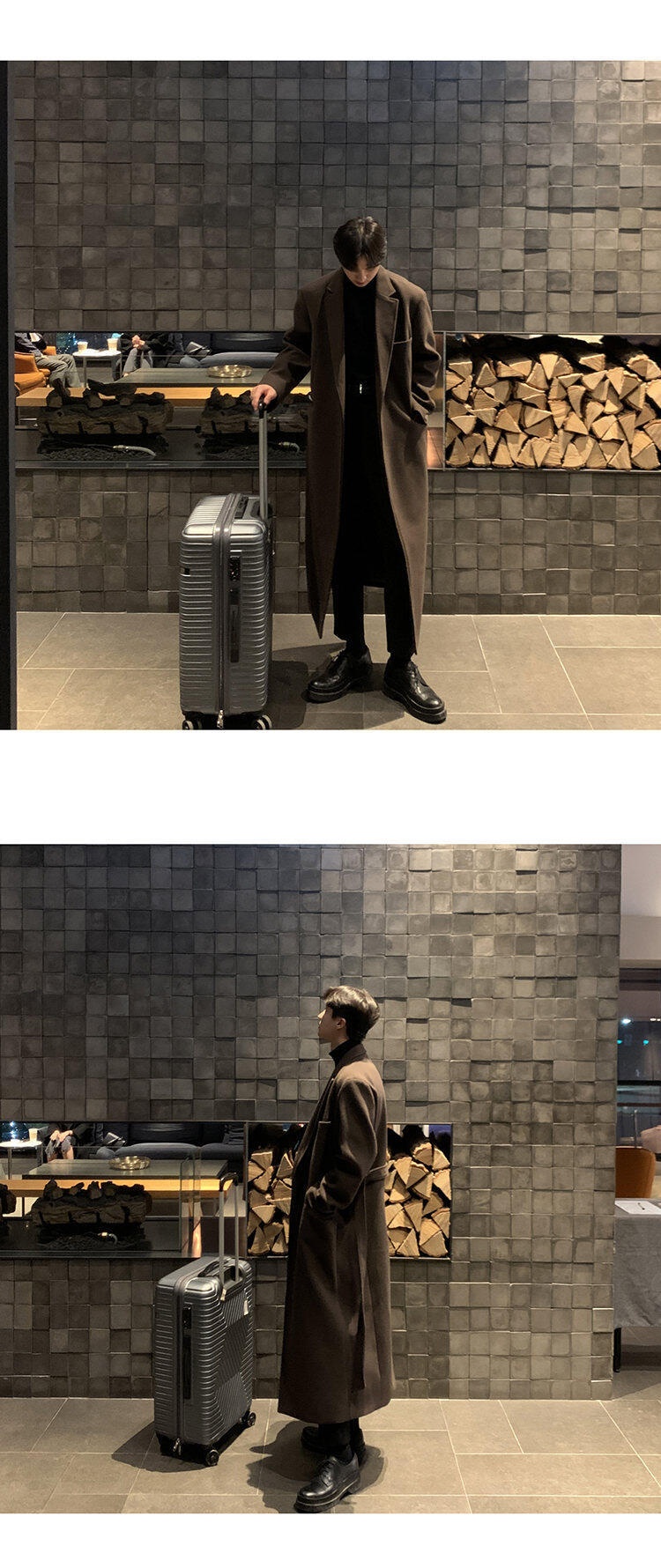 boy Boy Boy Wool Coat For Men, Over-the-Knee, Mid-Leth, Korean Trendy British Style, Winter Thickened Woolen Trench Coat, Extra_voghion.com