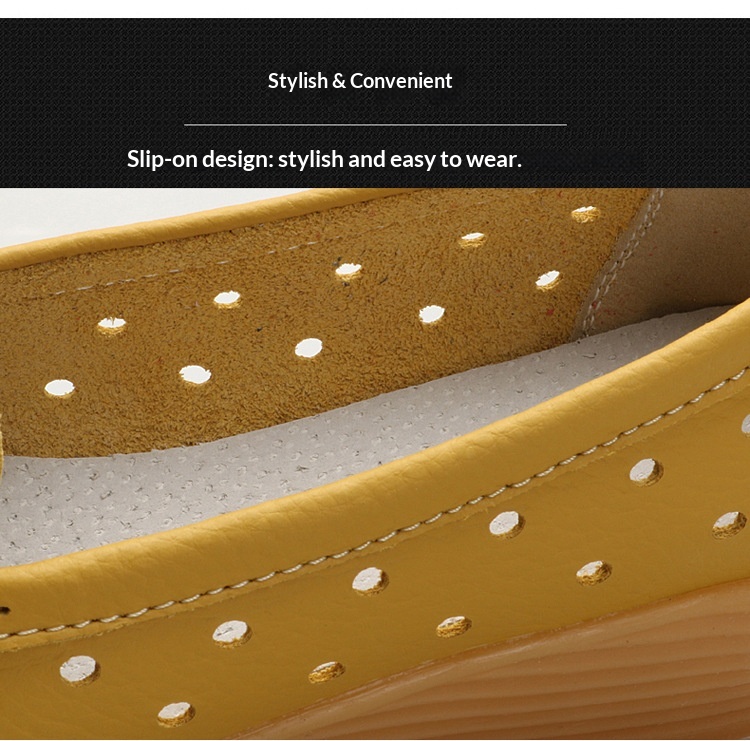 ShoeGlobe Cross-Border Spring Autumn New Cowhide Middle-Aged And Elderly Mom Women's Single Loafers Soft Sole Wedge Nurse Shoes_voghion.com