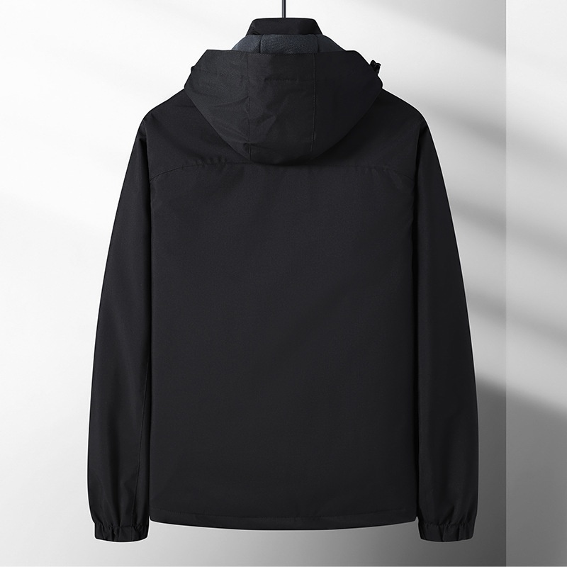 Giacca da uomo, antivento, impermeabile, con strato singolo, in morbida pelle, per alpinismo e sport all'aria aperta, taglie forti_voghion.com