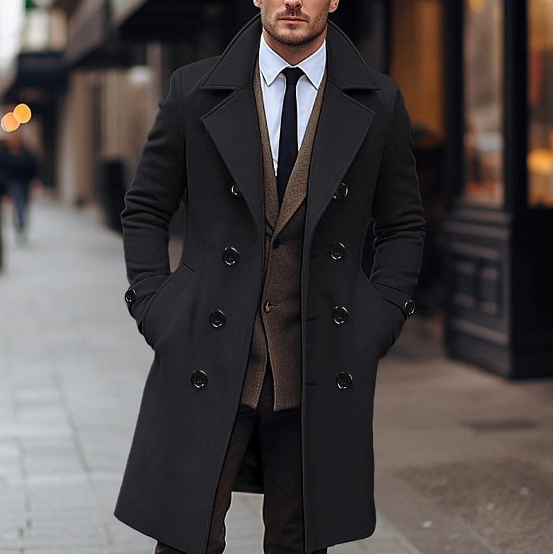boy Boy Boy 2025 European Size Autumn Winter Men's Wool Coat Double Breasted Long Woolen Overcoat_voghion.com