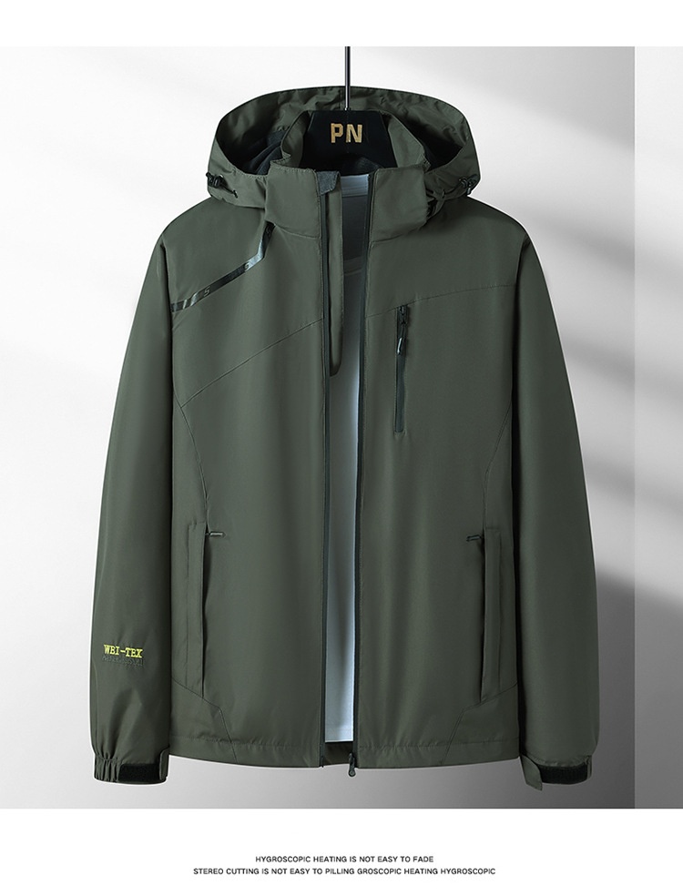 Giacca da uomo, antivento, impermeabile, con strato singolo, in morbida pelle, per alpinismo e sport all'aria aperta, taglie forti_voghion.com