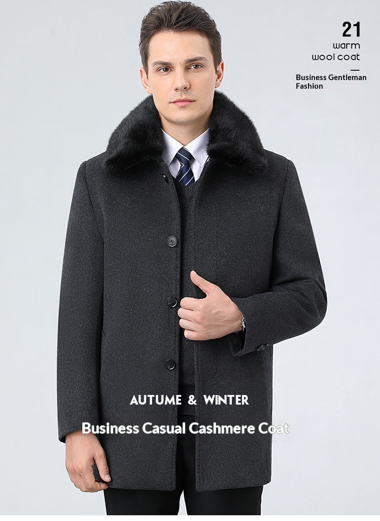 boy Boy Boy Winter Down Liner Cashmere Mid-Length Middle-aged Men Dad Wear Warm Fur Collar Woolen Coat_voghion.com
