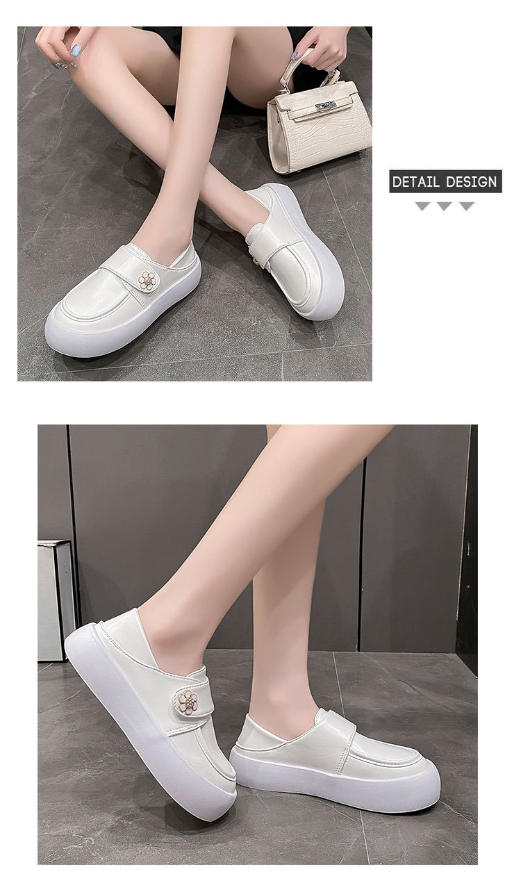 ShoeGlobe Nure da donna, comode e non affaticanti, scarpe da lavoro speciali per ufficio e medicina, bianche, in pelle, primaverili e autunnali_voghion.com