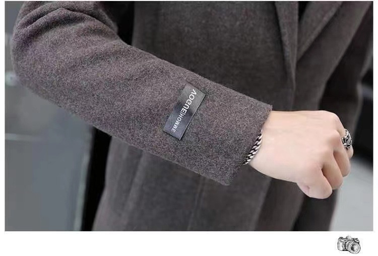 boy Boy Boy Clearance Trench Autumn Winter Overcoat Mid-Length Youth Men's Woolen Coat_voghion.com