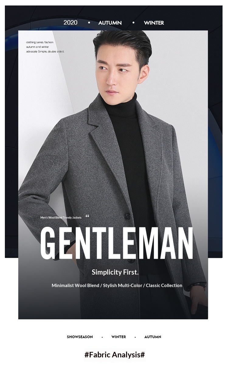 boy Boy Boy Autumn Winter New Men's Slim Fit Youth Korean Style Mid-Length Wool Coat For Men_voghion.com