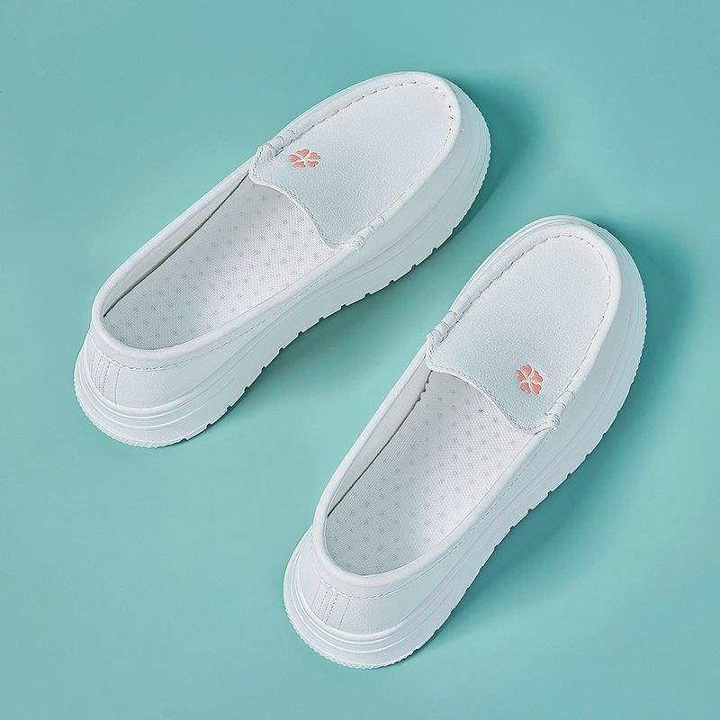 ShoeGlobe ShoeGlobe 2025 Non-Slip Nurse Breathable Wear-Resistant Work Thick Sole Slip-On Height-Increasing Medical Shoes_voghion.com