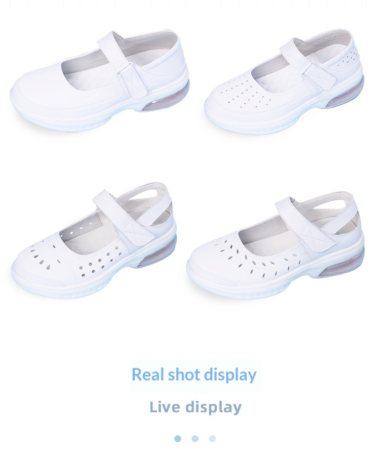 ShoeGlobe Cushion Nurse Shoes für Damen, weiche Sohle, atmungsaktiv, bequem, rutschfest, geruchshemmend, flach, mit Höhenvergrößerung_voghion.com