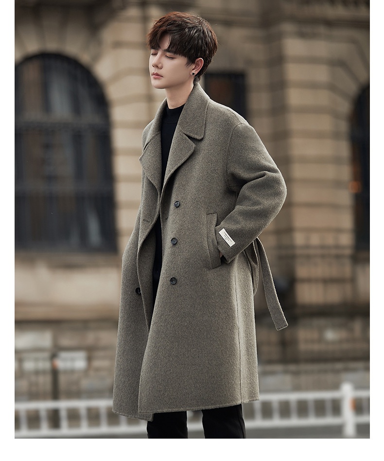boy Boy Boy 2025 Autumn Winter New Men Mid-Length Over-the-Knee Sheep Wool Woolen Trench Coat Korean Style Trendy_voghion.com