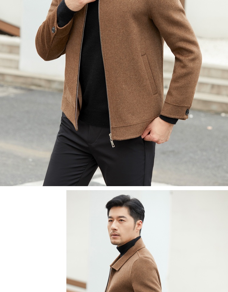 boy Boy Boy 2021 New Winter Coat Men's Turn-Down Collar Short Middle-Aged Double-Sided Wool Jacket_voghion.com