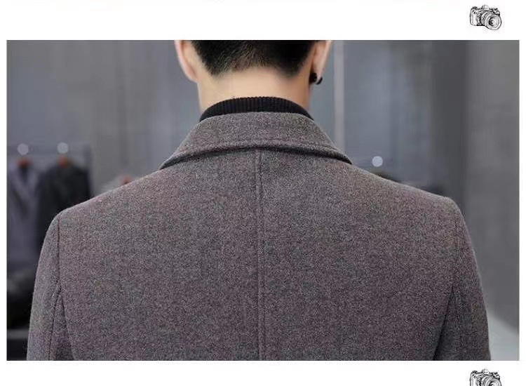 boy Boy Boy Clearance Trench Autumn Winter Overcoat Mid-Length Youth Men's Woolen Coat_voghion.com