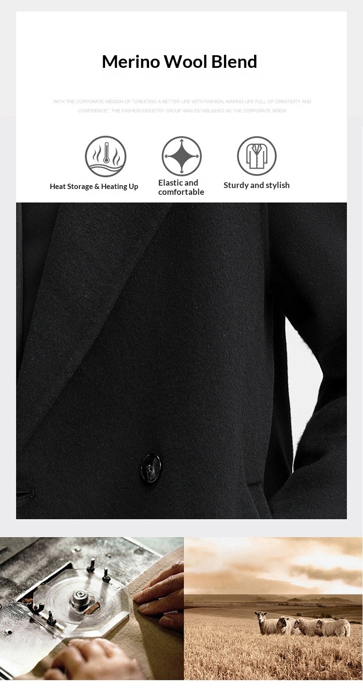 boy Boy Boy 2025 Autumn Winter Double-Sided Wool Men's Jacket New High-End Casual Short Coat Double-Breasted Down Liner_voghion.com