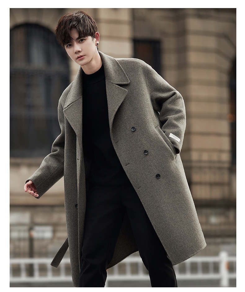 boy Boy Boy 2025 Autumn Winter New Men Mid-Length Over-the-Knee Sheep Wool Woolen Trench Coat Korean Style Trendy_voghion.com