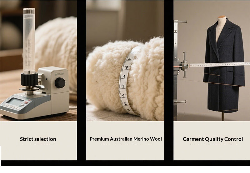 Costume homme en pure laine double face, manteau épais tendance et décontracté, idéal pour l'automne et l'hiver._voghion.com