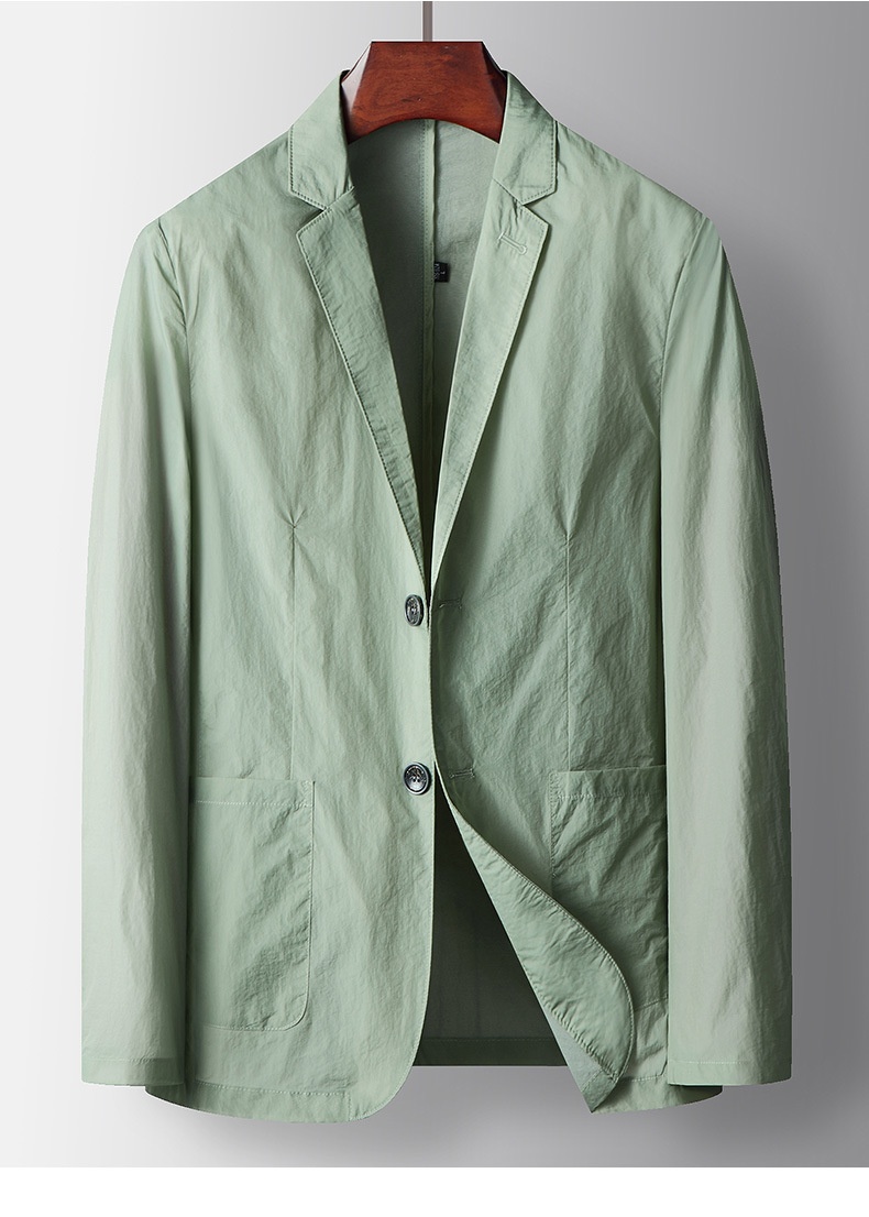 Giacca casual monopetto con protezione solare, tinta unita, leggera, da uomo, modello BOY BOY, primavera estate 2025_voghion.com