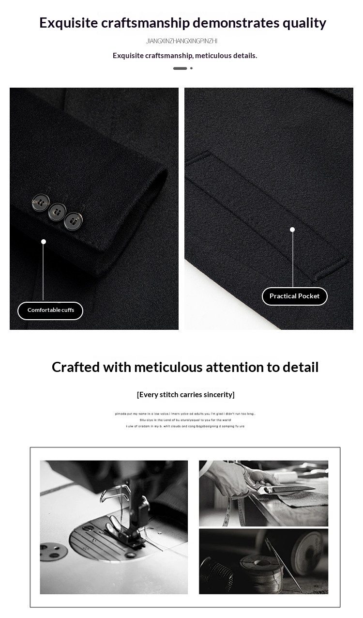 boy Boy Boy Wool And Goose Down Coat With Cashmere Men, Turn-Down Collar, Winter New Mid-Length Business Thickened Woolen Jacket For_voghion.com