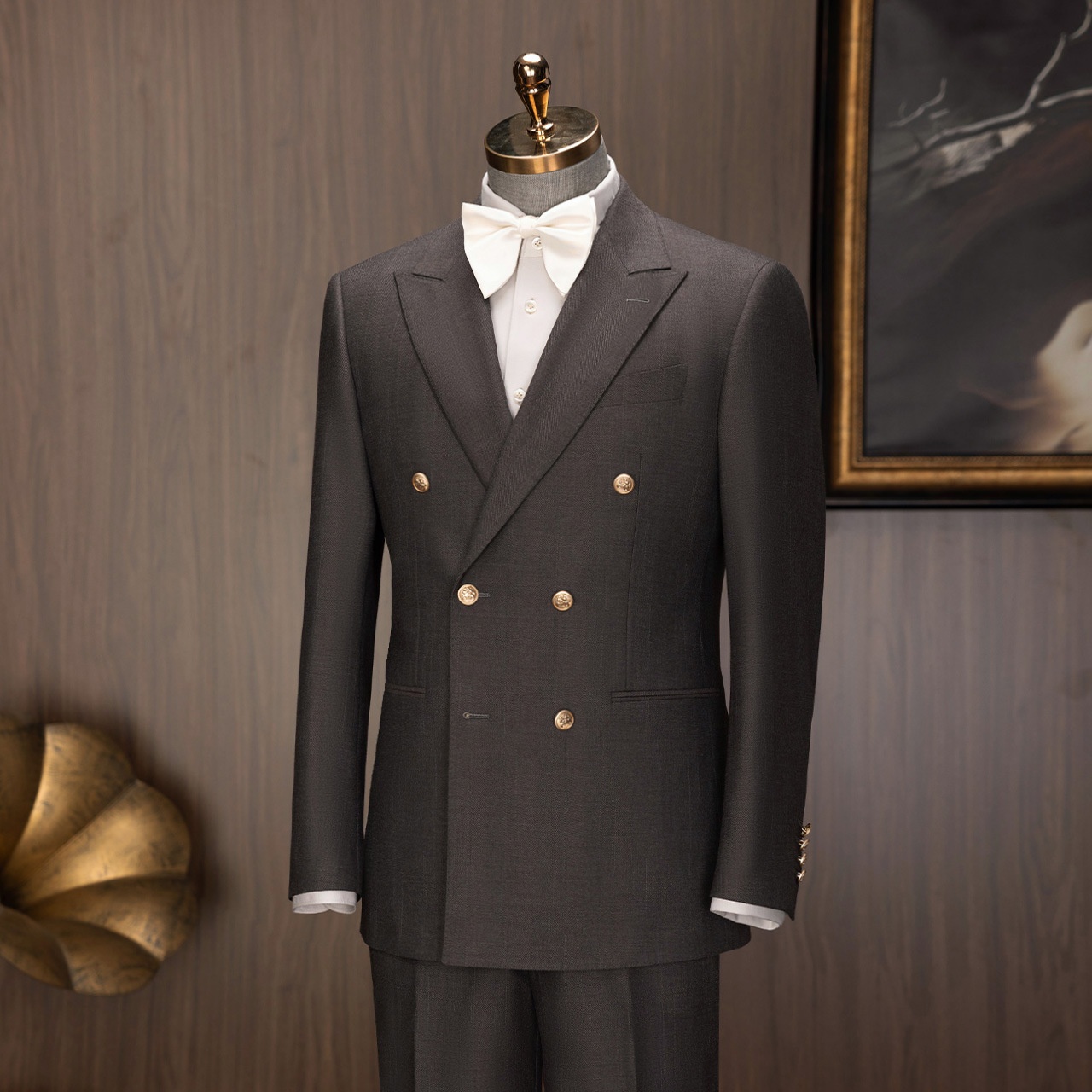 BOY BOY Double-Breasted Men's Performance Host Groom Wedding Tailored Suit Vest Three-Piece Set_voghion.com