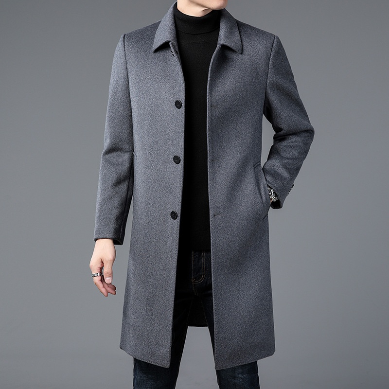 boy Boy Boy Autumn Winter Wool Men's Mid-Length Business Casual Trench Coat Middle-aged Woolen Jacket British Style Gentleman_voghion.com