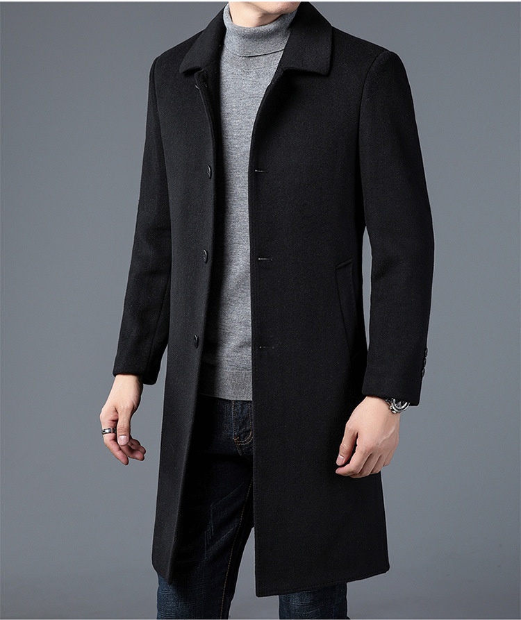 boy Boy Boy Autumn Winter Wool Men's Mid-Length Business Casual Trench Coat Middle-aged Woolen Jacket British Style Gentleman_voghion.com