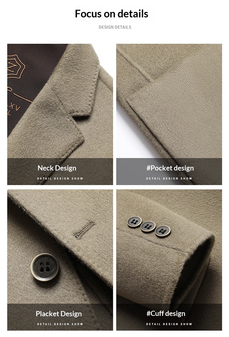 boy Boy Boy High-End 100% Pure Wool Double-Sided Woolen Men's Autumn And Winter New Suit Business Casual Solid Color Jacket_voghion.com