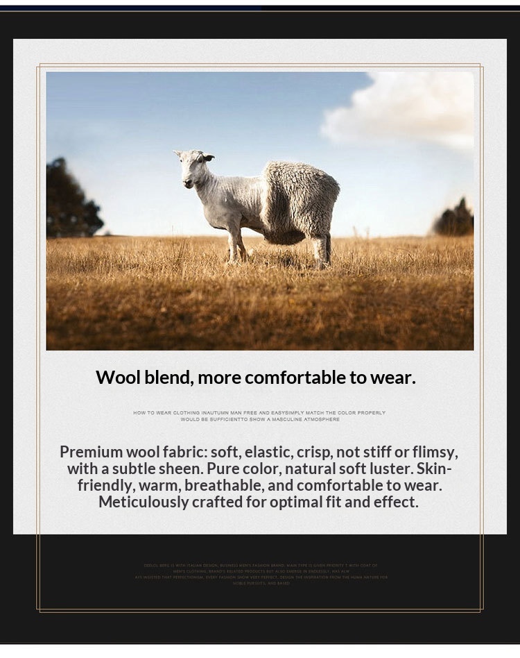 boy Boy Boy Autumn Winter New Men's Wool Coat With Cotton Padding, Thickened Trench Coat, Double-Breasted Long Fashionable Woolen_voghion.com