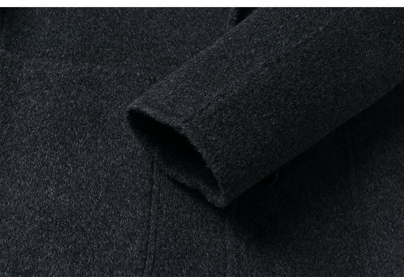 Costume homme en pure laine double face, manteau épais tendance et décontracté, idéal pour l'automne et l'hiver._voghion.com