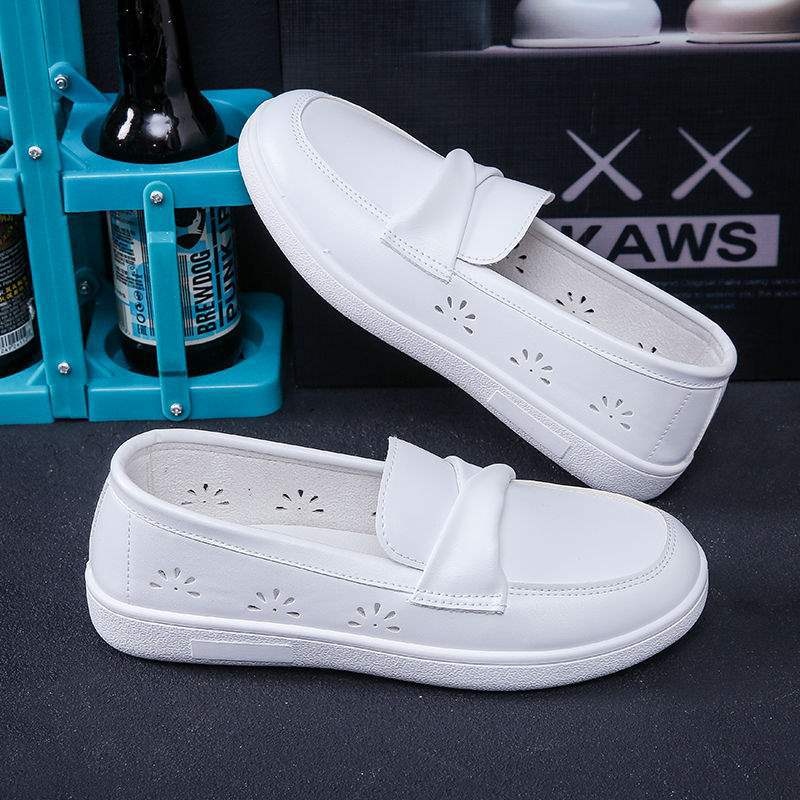 ShoeGlobe ShoeGlobe New Style Nurse For Women, Soft Sole, Breathable, Comfortable, White, Odor-resistant, Non-slip, Flat Medical Shoes_voghion.com