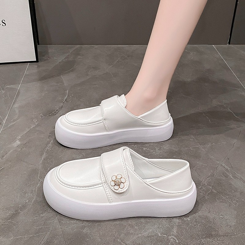 ShoeGlobe Nure da donna, comode e non affaticanti, scarpe da lavoro speciali per ufficio e medicina, bianche, in pelle, primaverili e autunnali_voghion.com