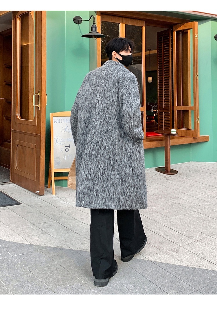 boy Boy Boy Cleanfit Mohair Wool For Men, Autumn And Winter Thickened Korean Style High-End Chic Mid-Length Trench Coat_voghion.com