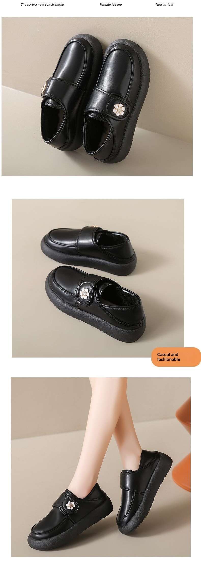 ShoeGlobe Nurse Damenschuhe, Herbst, weich, bequem, langlebig, vielseitig, dicke Sohle, Klettverschluss, leichte Arbeitsschuhe, weiß_voghion.com