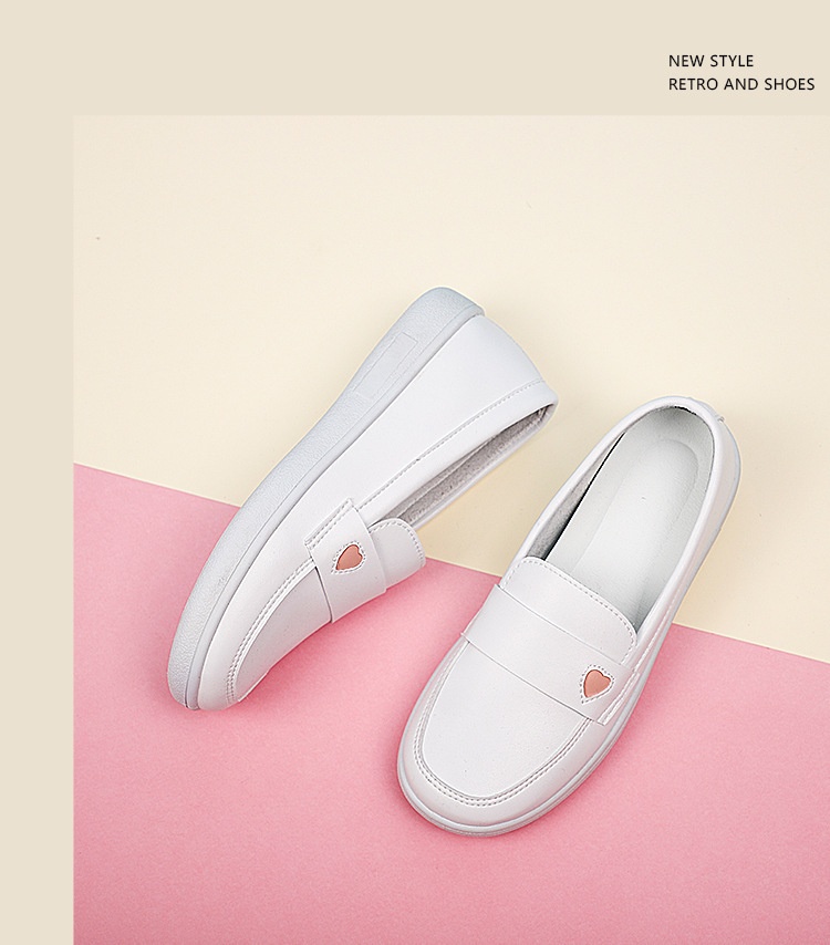 ShoeGlobe Flache Pflegeschuhe für Damen, bequeme, lässige Sommerschuhe mit weicher Sohle, weiß, rutschfest und atmungsaktiv, medizinische Arbeitsschuhe_voghion.com