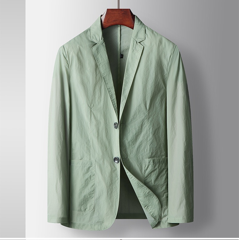 Giacca casual monopetto con protezione solare, tinta unita, leggera, da uomo, modello BOY BOY, primavera estate 2025_voghion.com