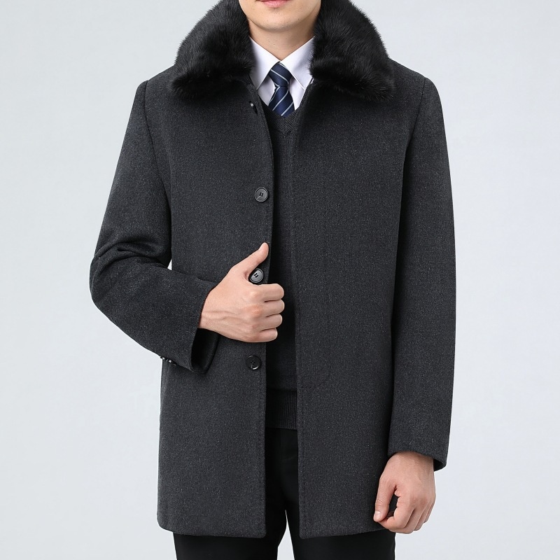 boy Boy Boy Winter Down Liner Cashmere Mid-Length Middle-aged Men Dad Wear Warm Fur Collar Woolen Coat_voghion.com