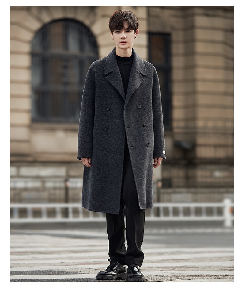 boy Boy Boy 2025 Autumn Winter New Men Mid-Length Over-the-Knee Sheep Wool Woolen Trench Coat Korean Style Trendy_voghion.com