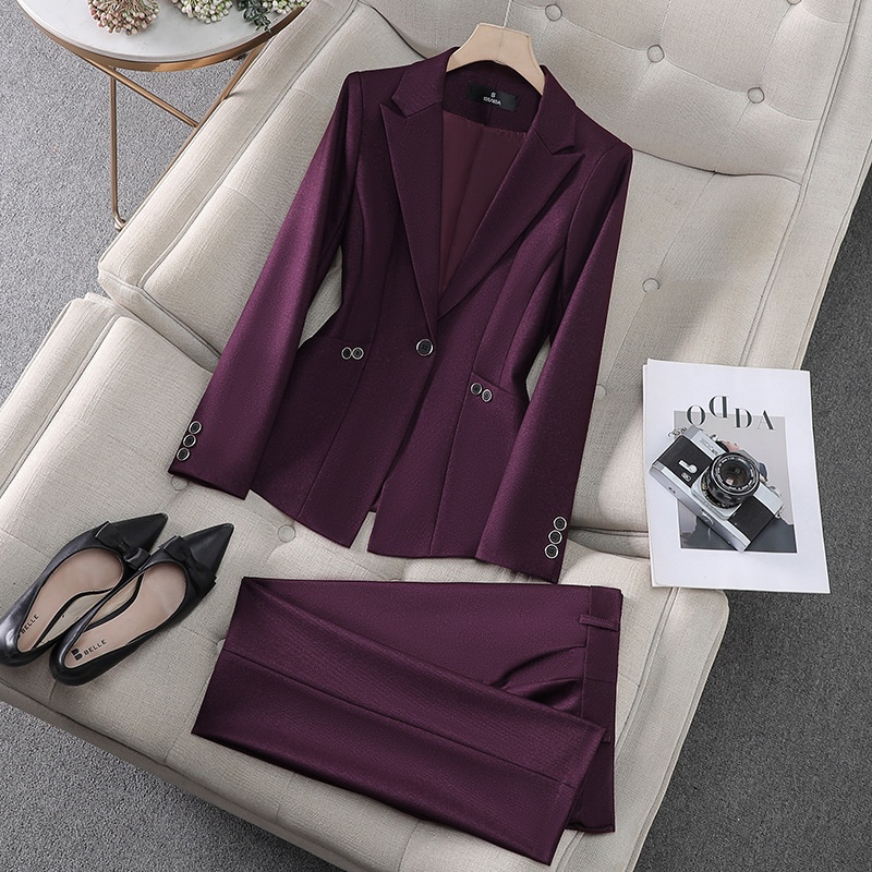 ChicShe European And American Cross-Border Hot-Selling Commuter Foreign Trade Women's Suit Jacket Professional Pants_voghion.com