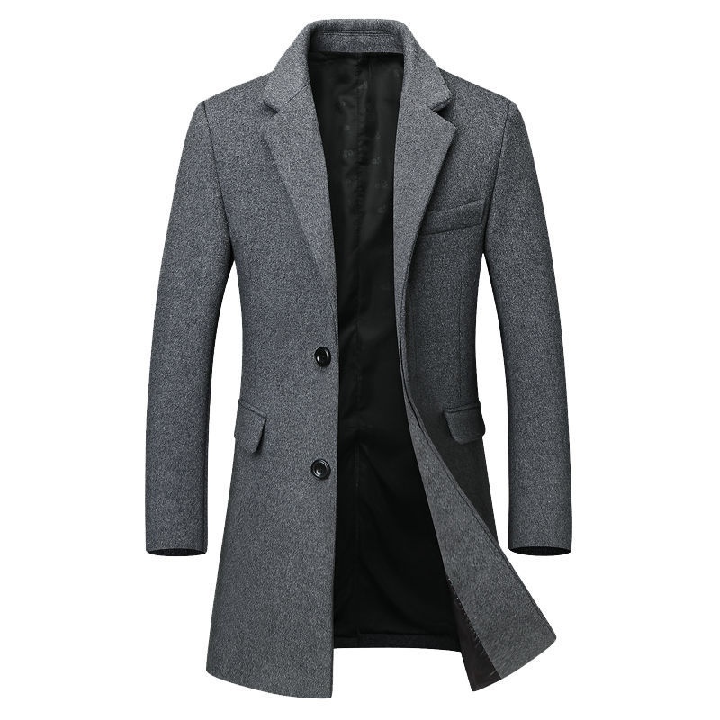 boy Boy Boy Wool Suit Korean Style Slim Fit Autumn Winter Middle-aged Woolen Coat Men's Jacket_voghion.com