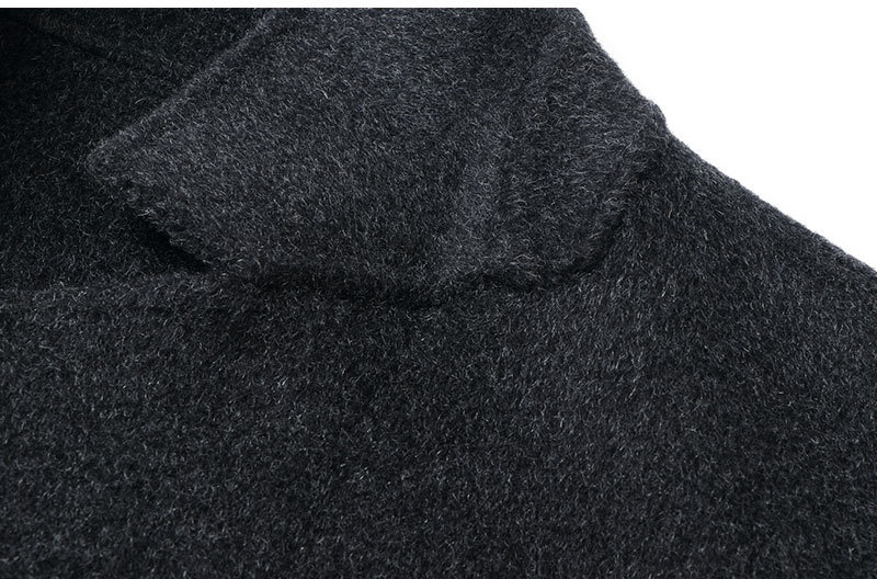 Costume homme en pure laine double face, manteau épais tendance et décontracté, idéal pour l'automne et l'hiver._voghion.com