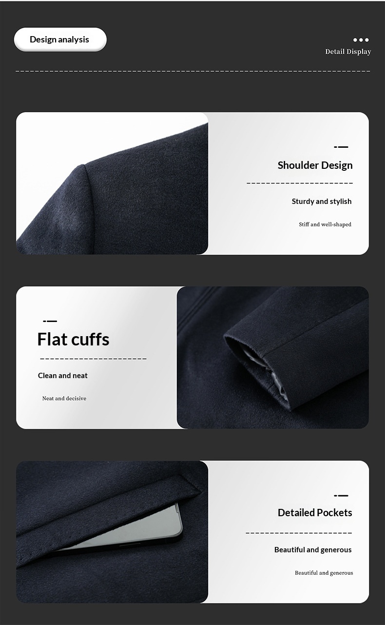 boy Boy Boy Authentic Pure Wool Coat Men, Autumn And Winter Warm Goose Down For Middle-aged Dads, Non-iron Men's Woolen Jacket_voghion.com