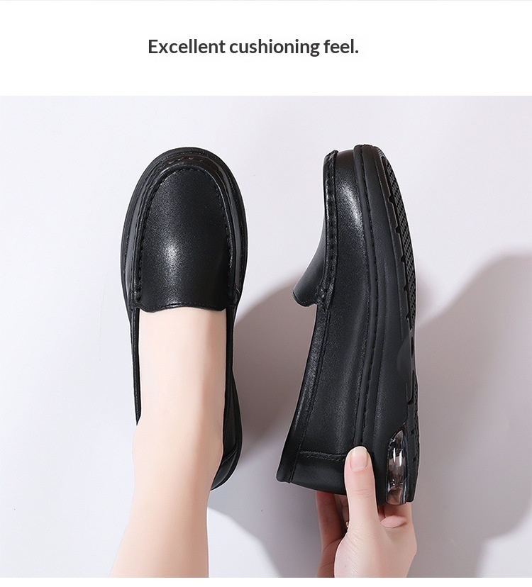 ShoeGlobe Nurse Autumn Atmungsaktive, weiche Sohle, weiß, rutschfest, gepolstert, höhenverstärkende Einzelschuhe, Spezialschuhe für medizinische Zwecke_voghion.com