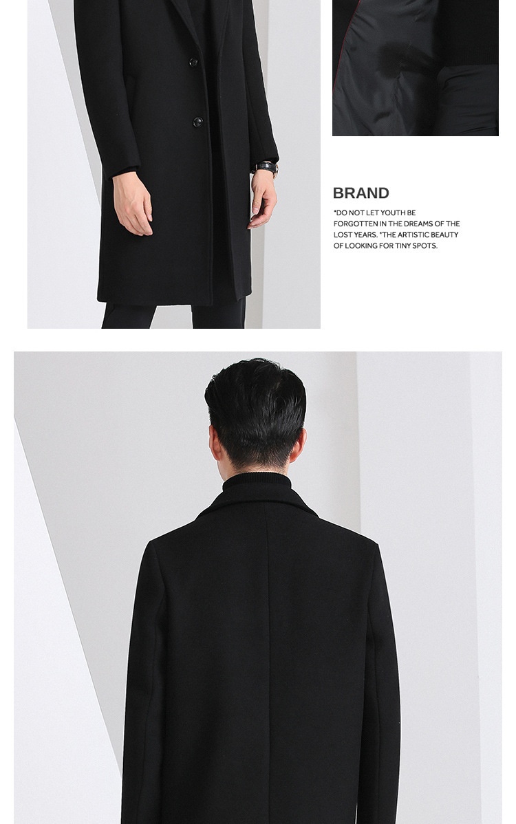 boy Boy Boy Autumn Winter New Men's Slim Fit Youth Korean Style Mid-Length Wool Coat For Men_voghion.com