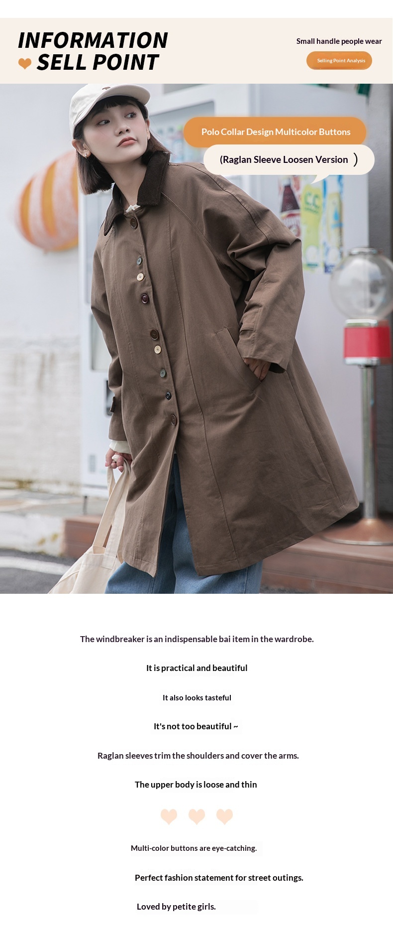 2025 Spring Japanese Style Long Trench Coat For Petite Women With Raglan_voghion.com