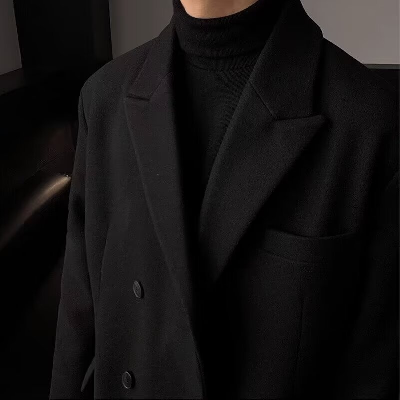 boy Boy Boy Autumn Winter Trench Men's Wool Overcoat Knee-Length Padded Jacket Coat 2024_voghion.com