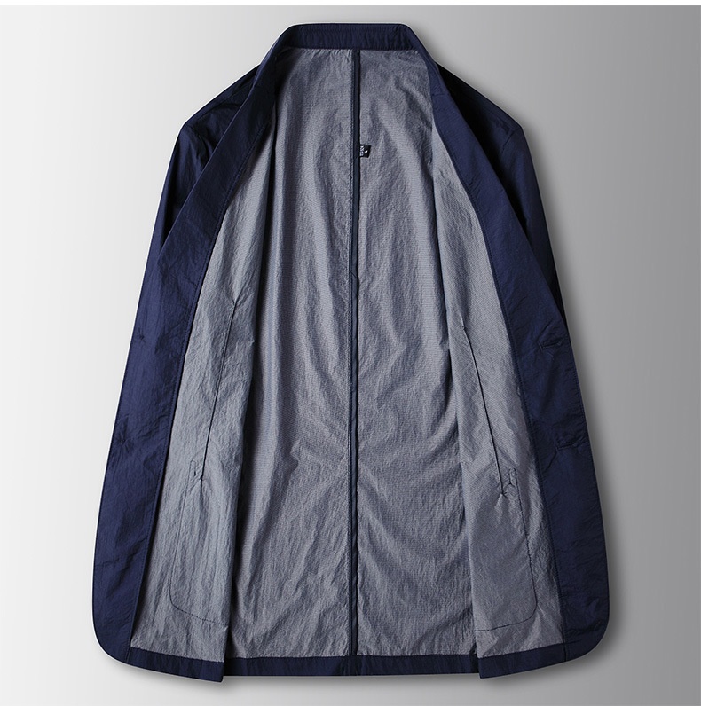 Giacca casual monopetto con protezione solare, tinta unita, leggera, da uomo, modello BOY BOY, primavera estate 2025_voghion.com