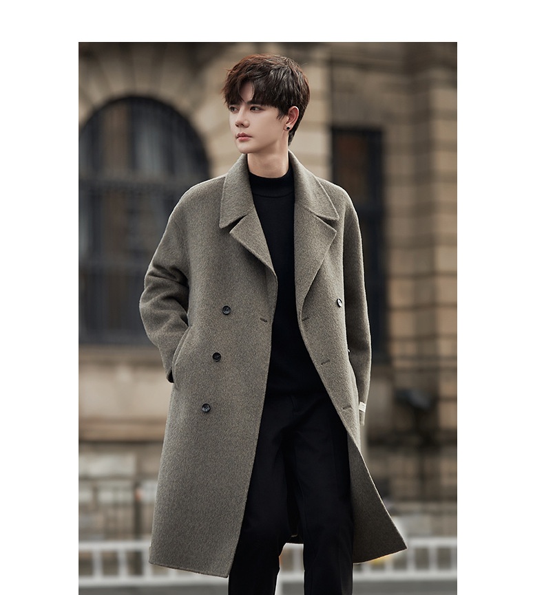 boy Boy Boy 2025 Autumn Winter New Men Mid-Length Over-the-Knee Sheep Wool Woolen Trench Coat Korean Style Trendy_voghion.com