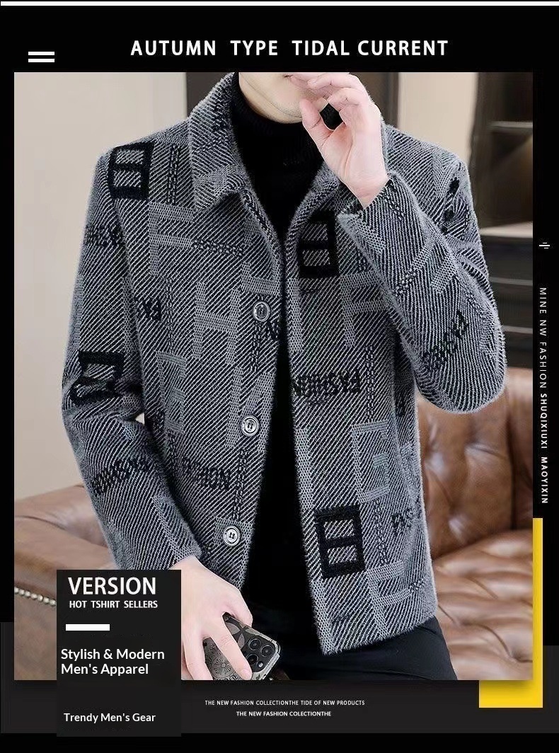 boy Boy Boy 2023 Men's Autumn Winter New Short Woolen Coat Korean Style Warm Thickened Casual Jacket_voghion.com