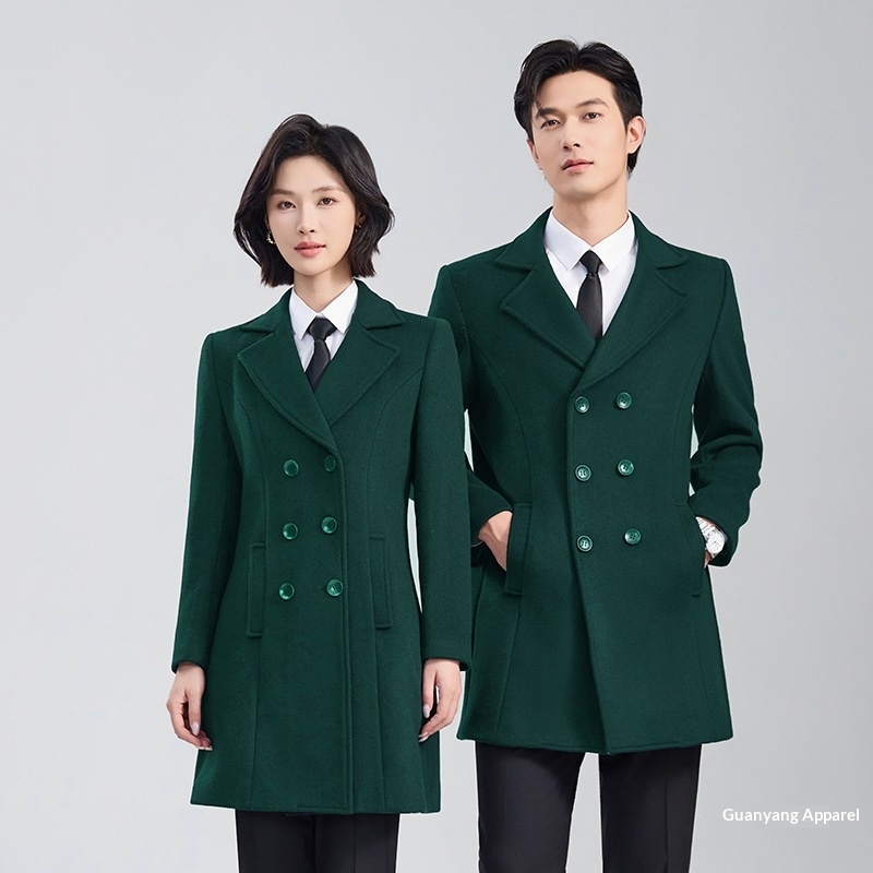 boy Boy Boy Same Style Double-Breasted Men, Autumn Winter Business Commuting Woolen Formal Workwear Wool Coat Professional Wear For_voghion.com