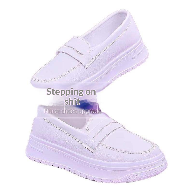 ShoeGlobe Nurse Damenschuhe, weich, atmungsaktiv, dicke Sohle, rutschfest, bequem, zum Hineinschlüpfen, mit Höhenverstärkung, medizinische Schuhe_voghion.com